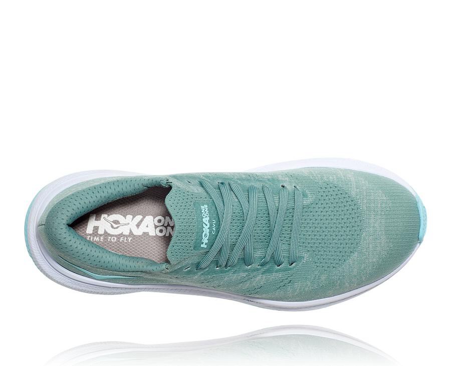 Hoka One One Walking Shoes Womens Blue/White - Cavu 3 - 26843BKUI